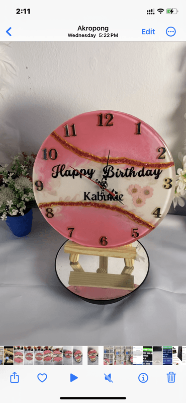 Glitz Timepiece 12”