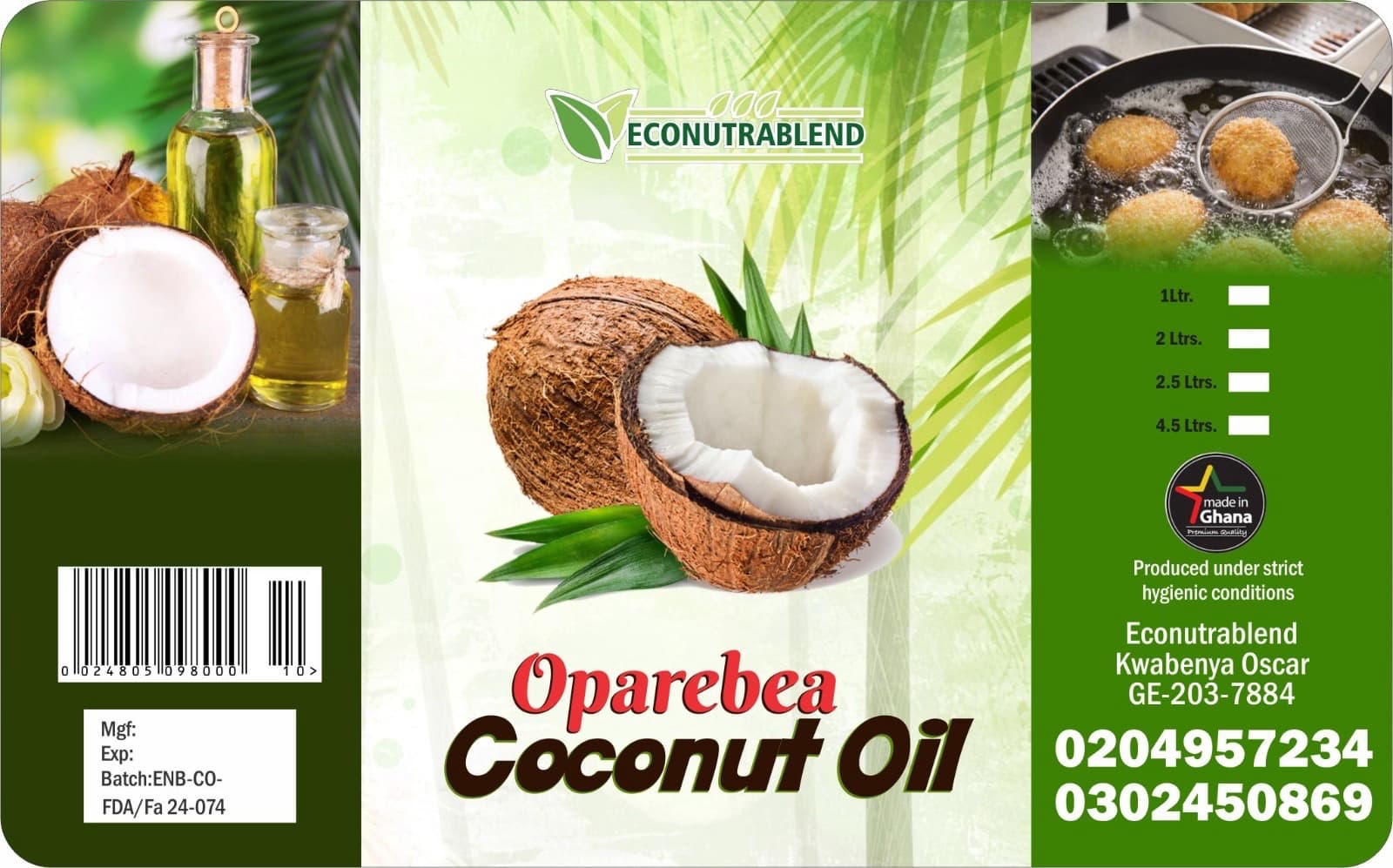 Oparebea Coconut Oil