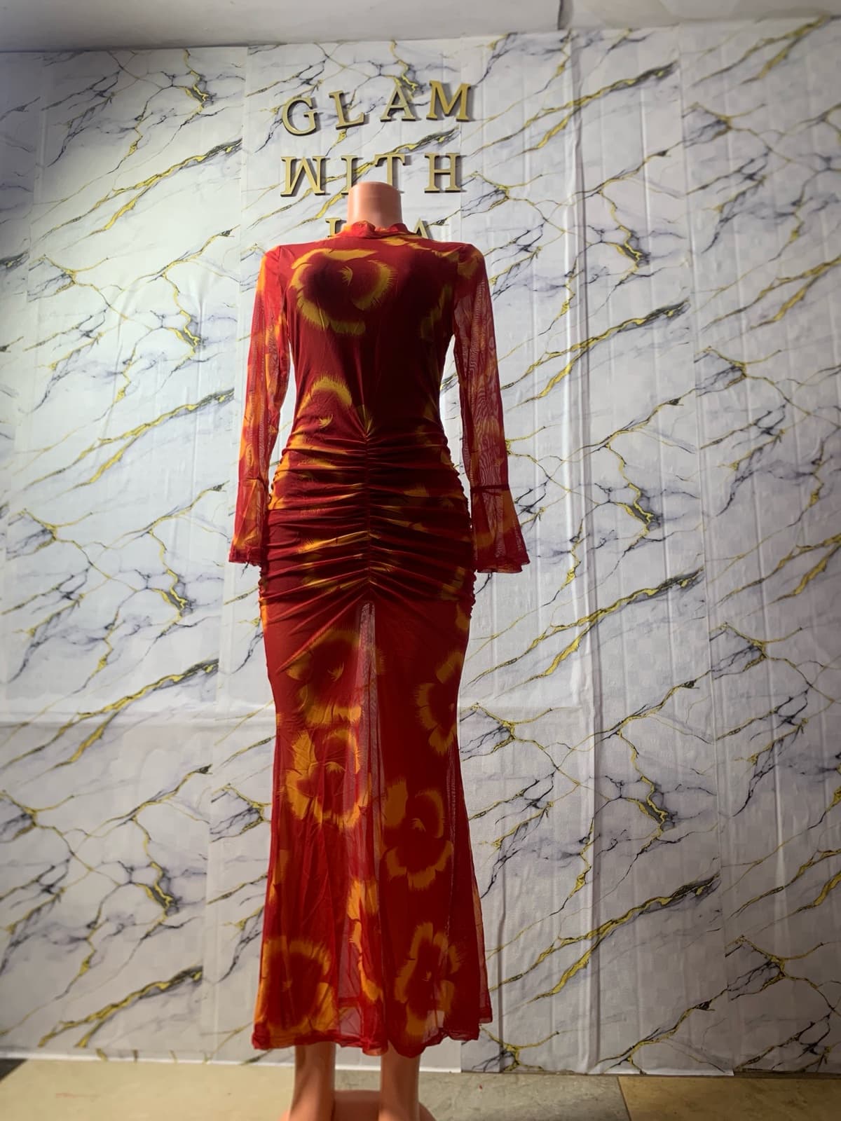long fitted dress