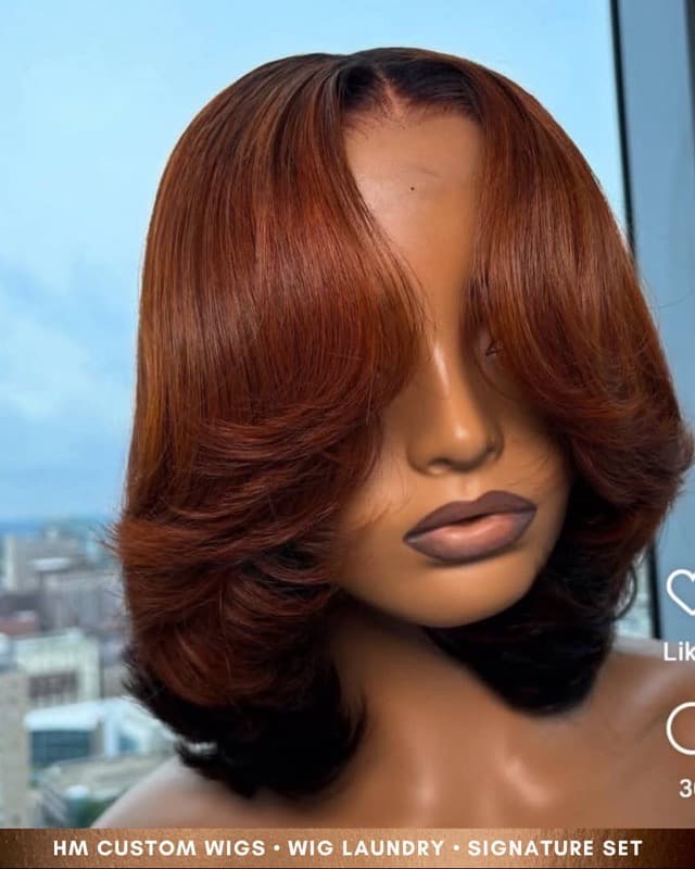 layered ginger wig