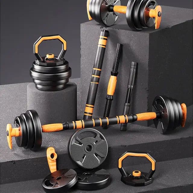 40kg 8 in 1 Adjustable Dumbell Set With Kettlebells