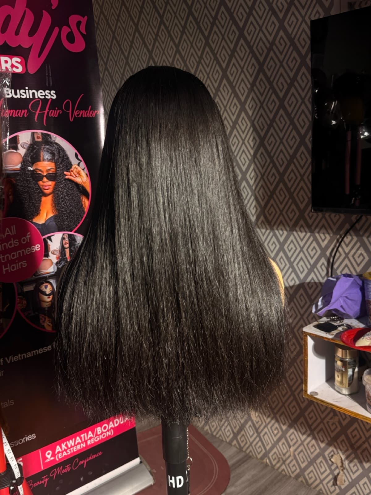 20” black bone straight