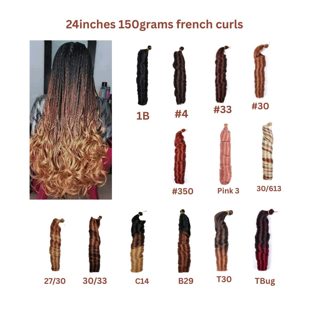 24inches 150grams french curls
