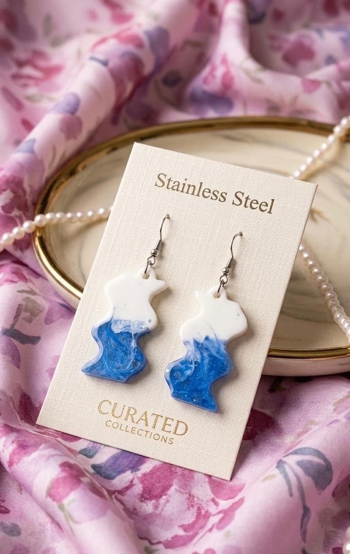 Handmade resin earring