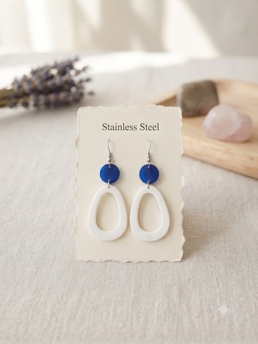 Handmade resin earring