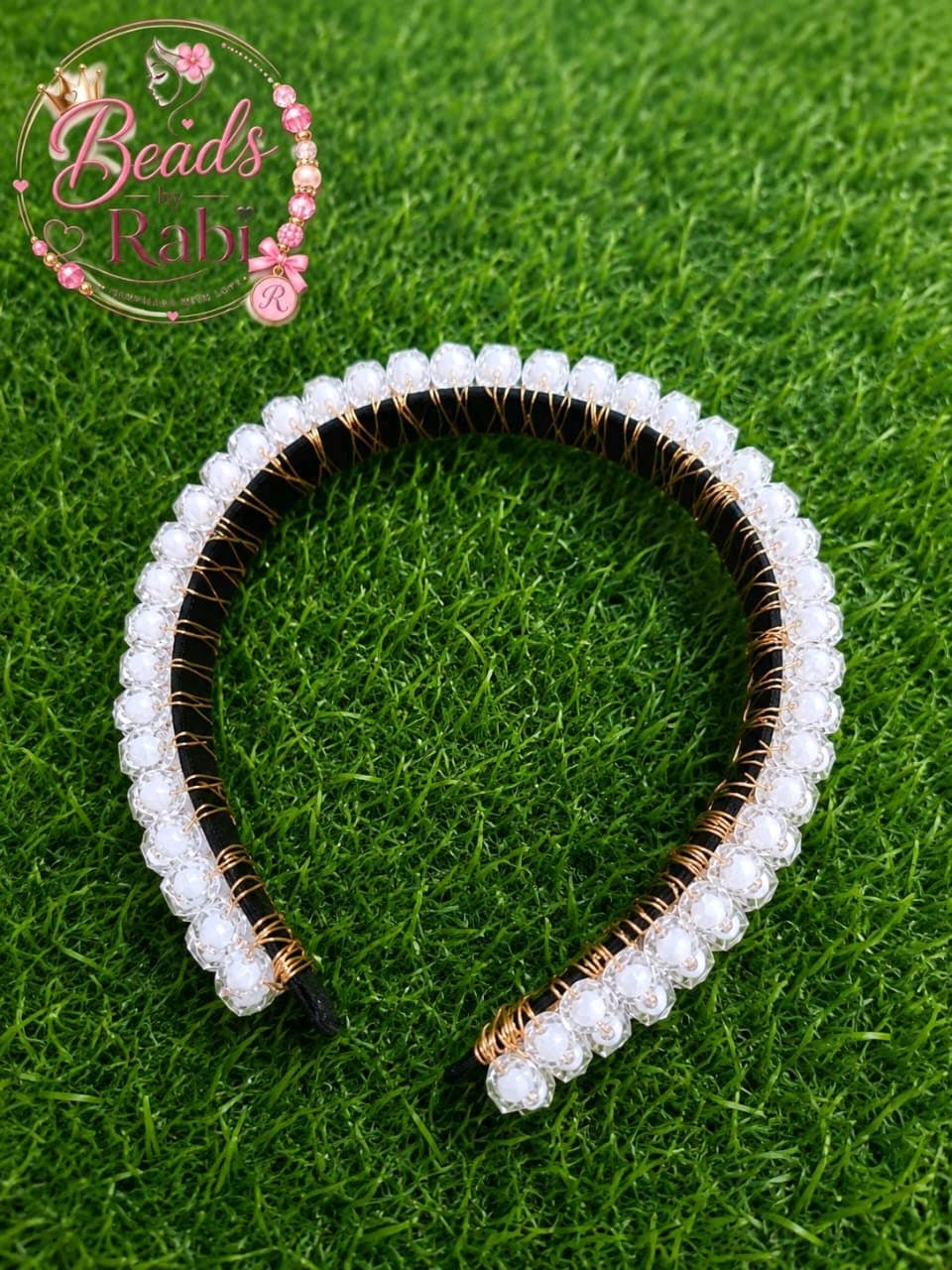custom color beaded headband