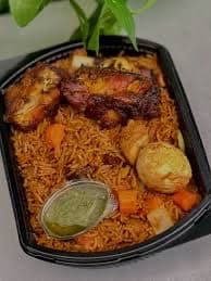 Jollof rice with chicken