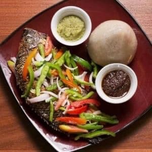 Banku and tilapia