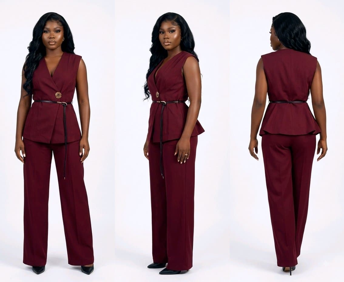 Sleeveless Pants Suit