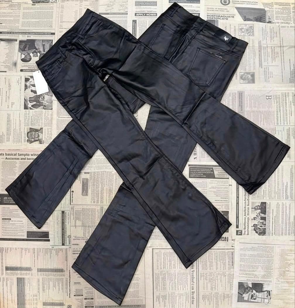 Leather Flared Jeans