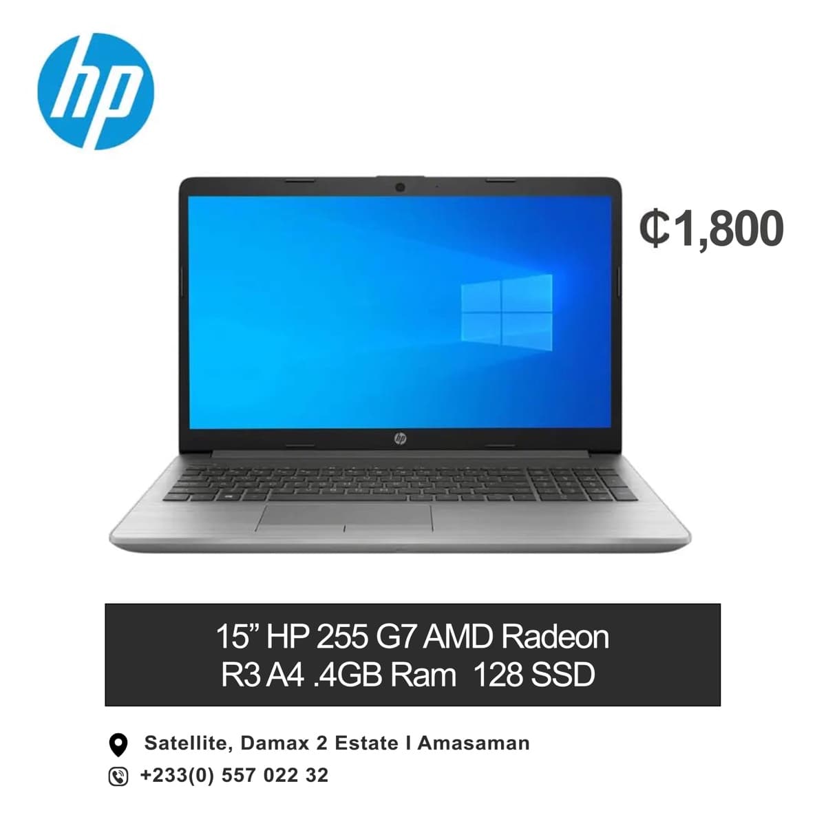 15” HP 255 G7 AMD Radeon R3