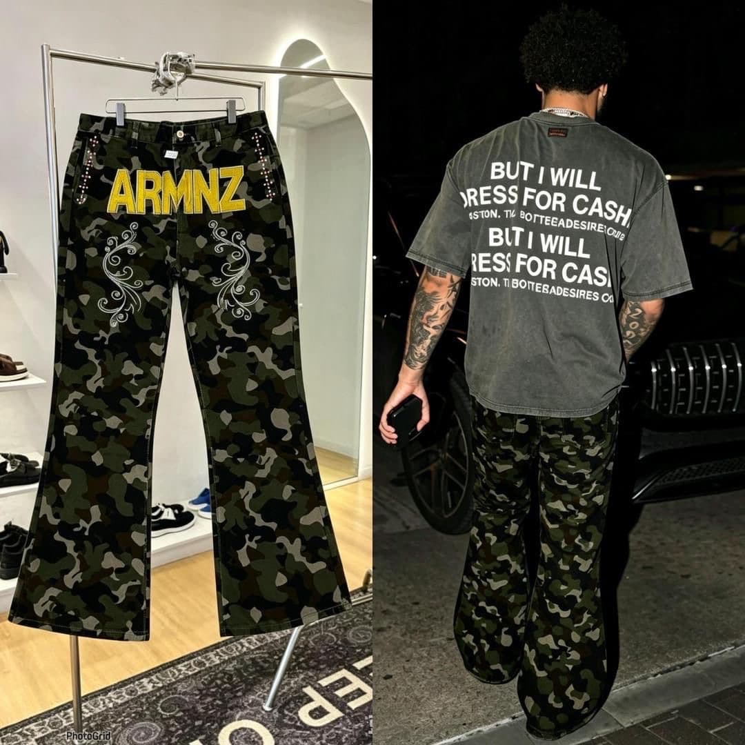 High Quality Baggy Camo Jeans