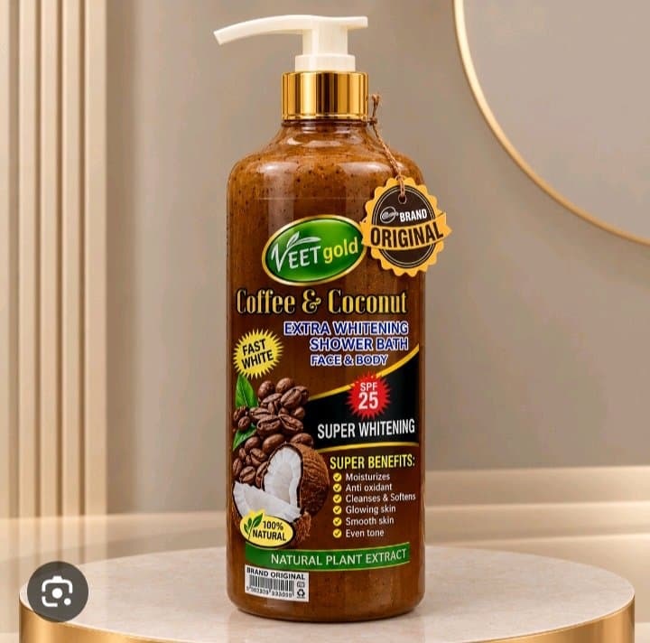 coffee and coconut shower gel