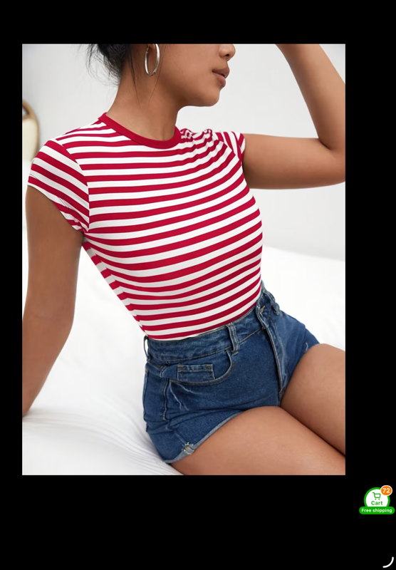 Red stripe basic top q