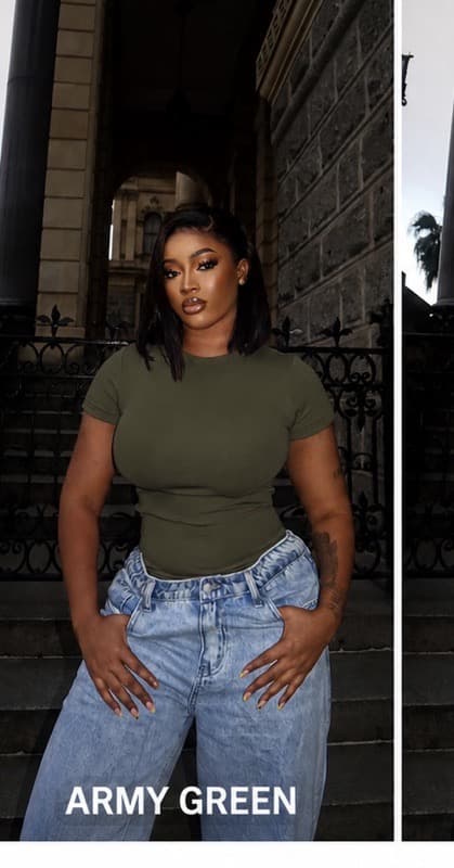 Wine plus size basic top