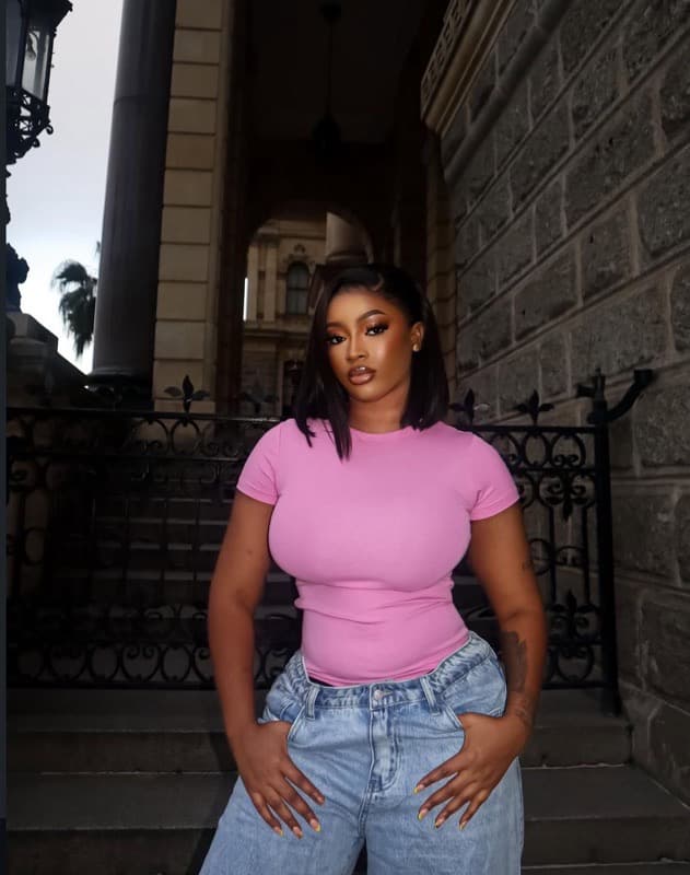 baby pink plus size basic top