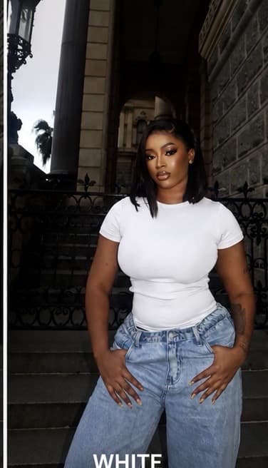 white plus size basic top
