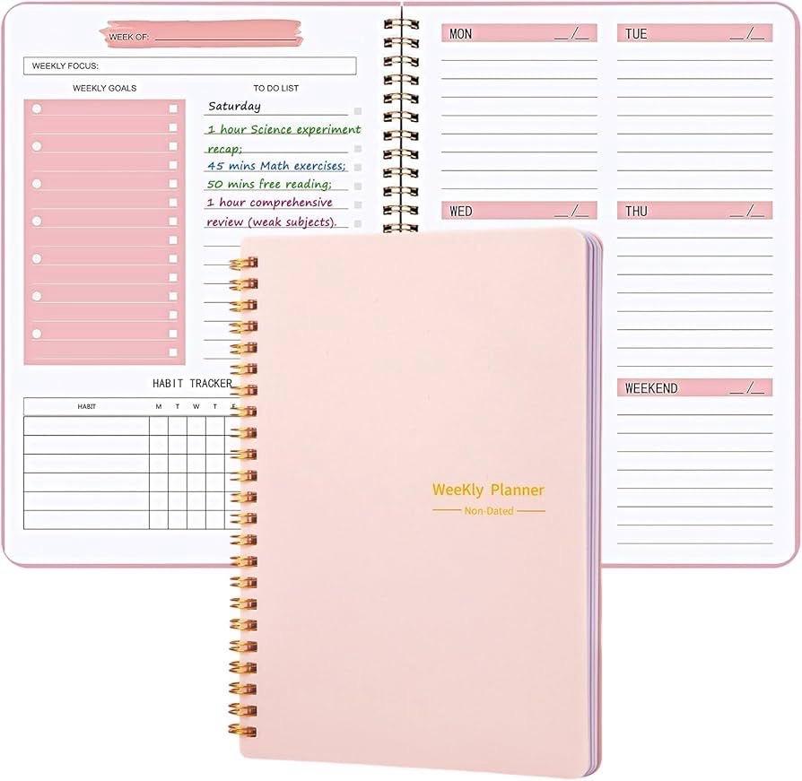 undated weekly planner