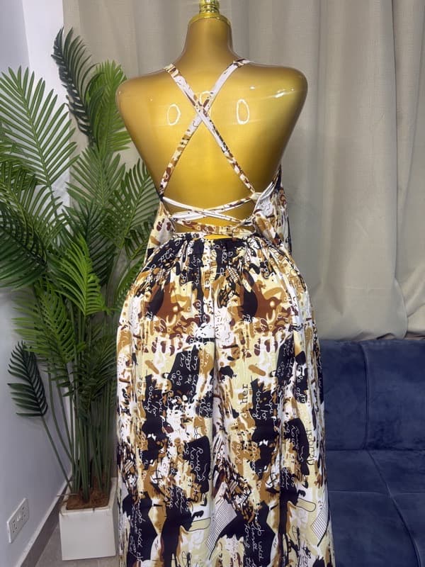 cross back bubu dress