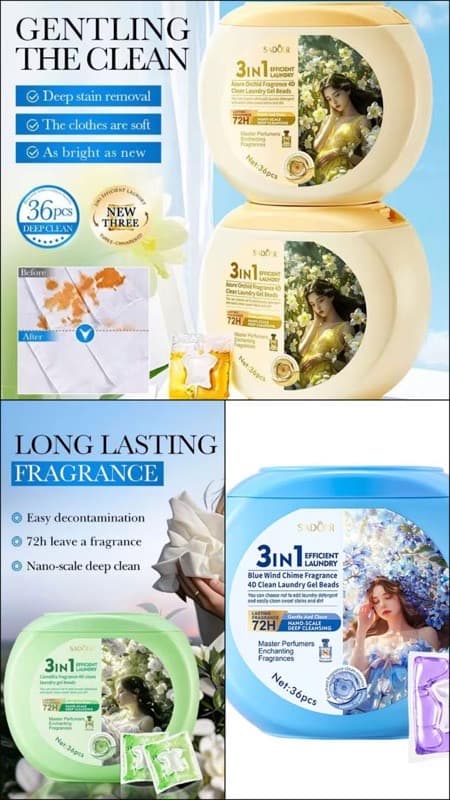 Sadeor 3-in-1 Laundry Gel - Multipurpose Cleaning