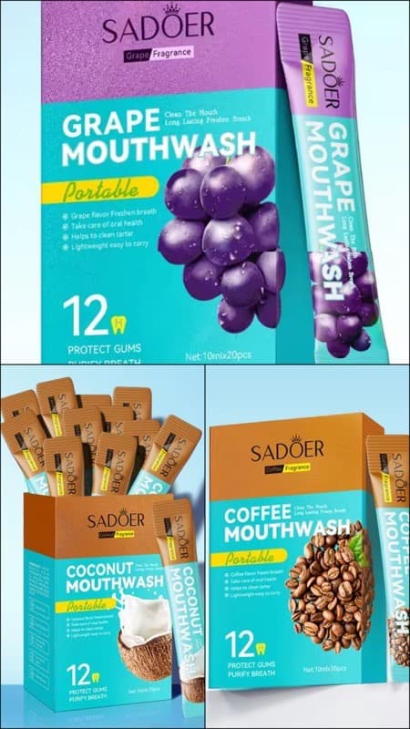 Sadeor Coconut Portable Mouthwash 10ml x 20 Pcs