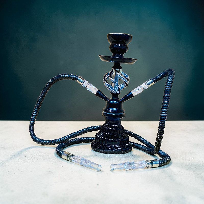 Midnight Spiral Double Pipe Shisha