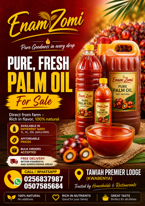 1 Litre Palm Oil - GHS 45.00