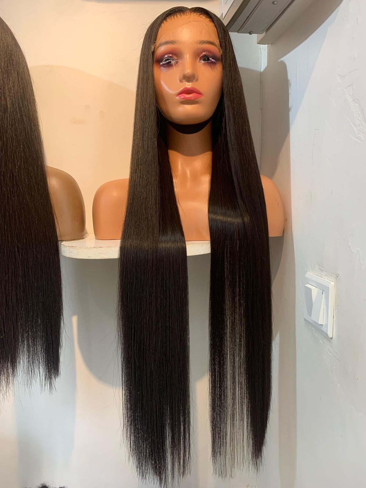 Luxury Bone Straight Human Hair Wig – 32 Inche