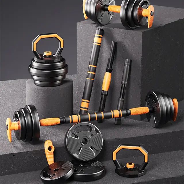 40kg 8 in 1 Adjustable Dumbell Set With Kettlebells