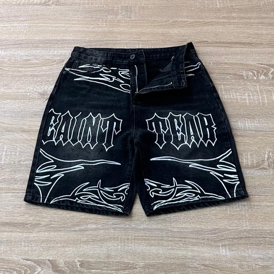 printed jorts