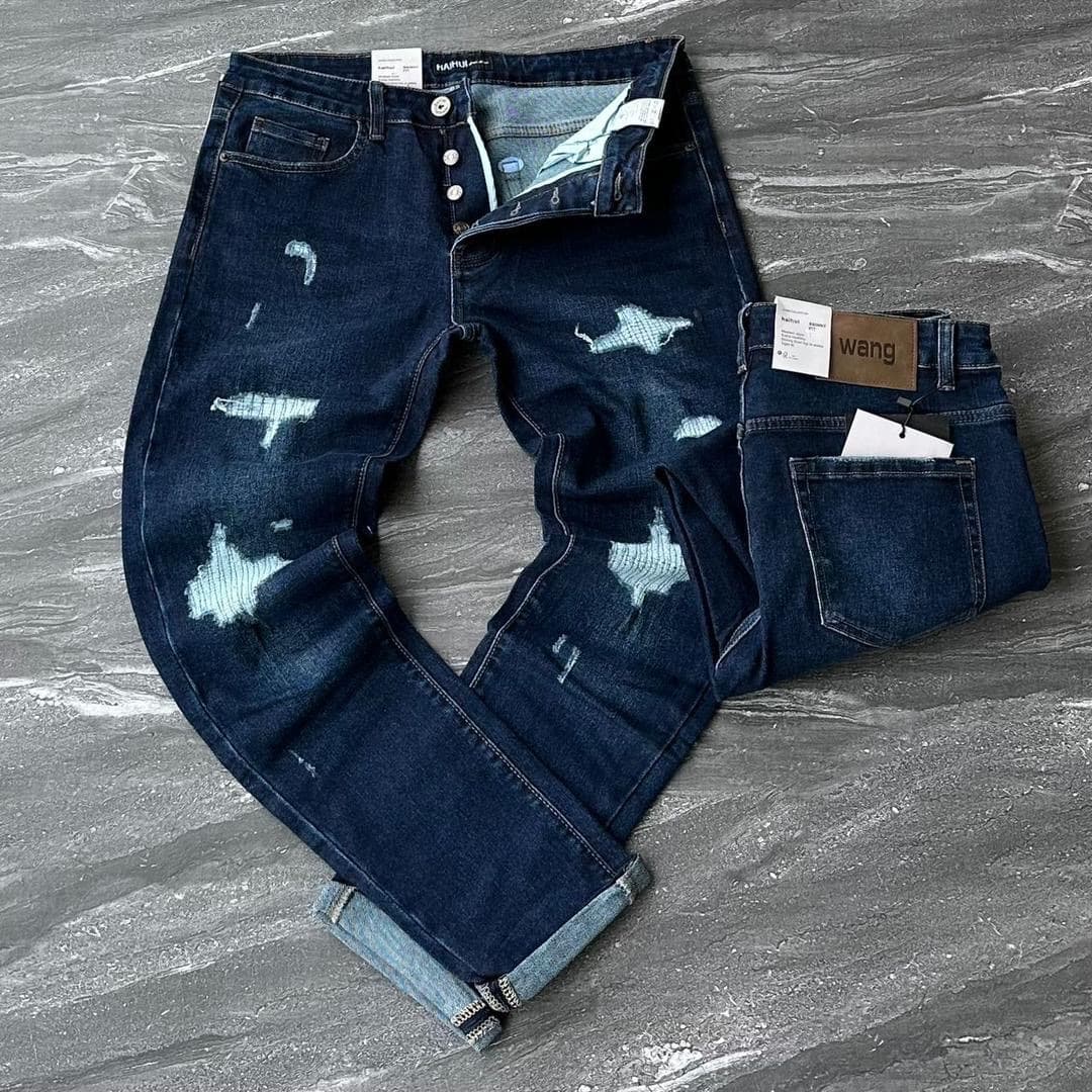 Distressed jeans