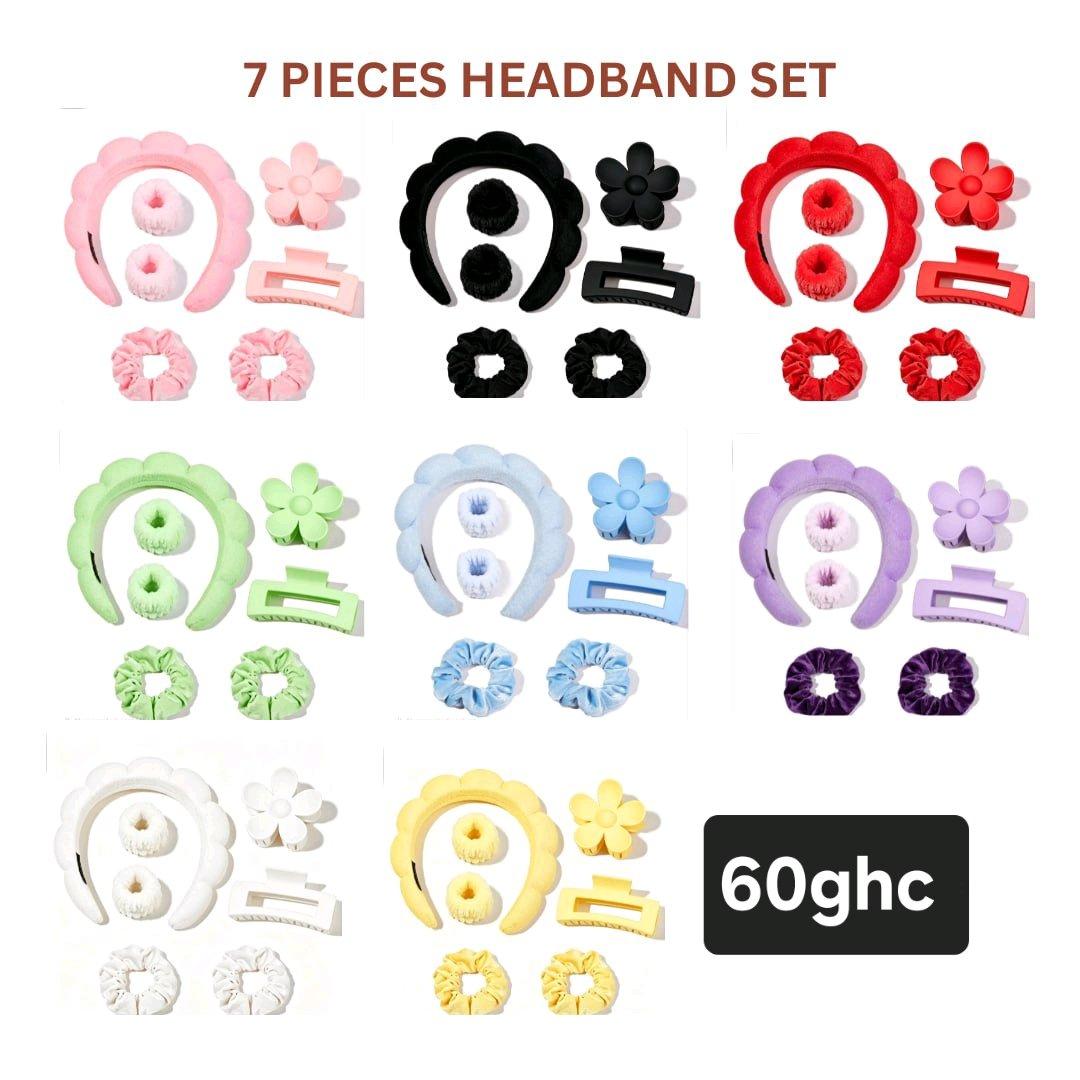 7pcs headband set