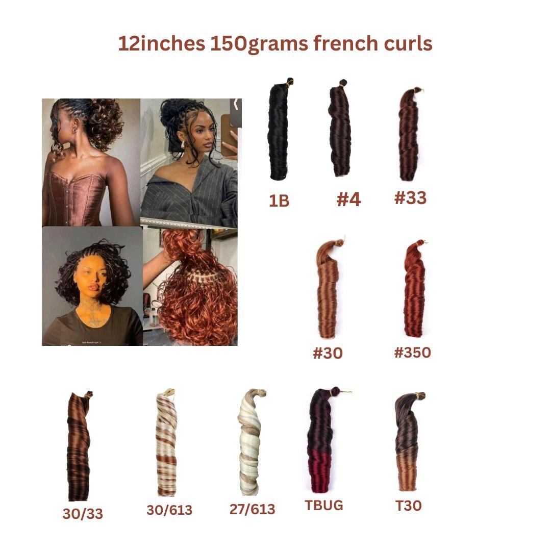12inches 150grams french curls
