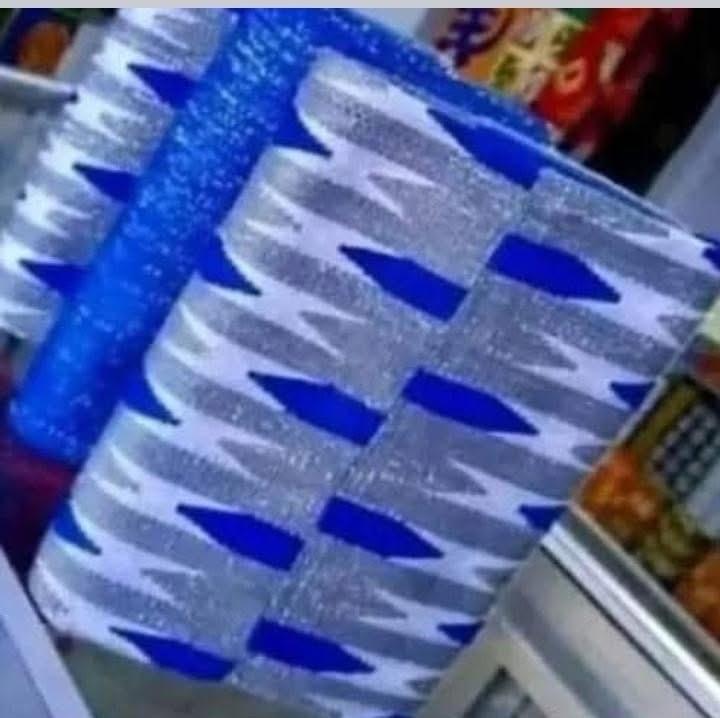 white and blue kente for naming