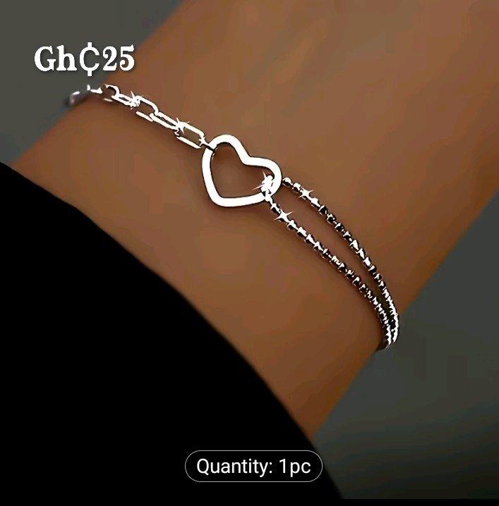 silver heart bracelet