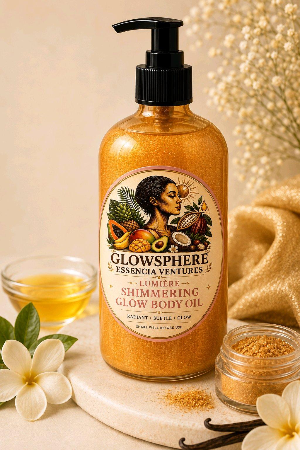 GlowSphere Essencia VenturesLumière Shimmering Glow Body Oil