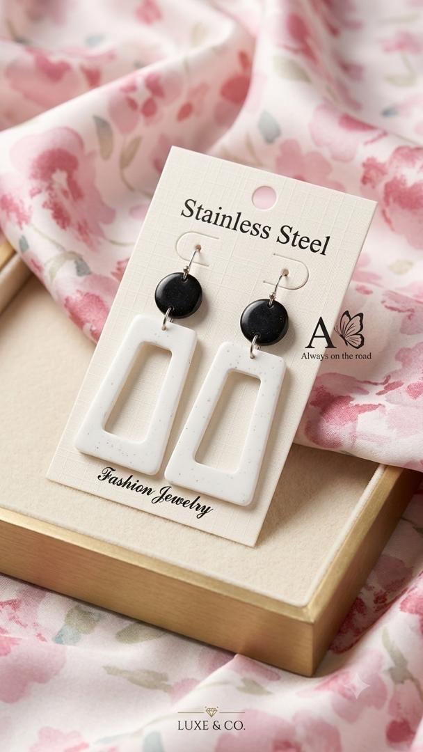 Handmade resin earring