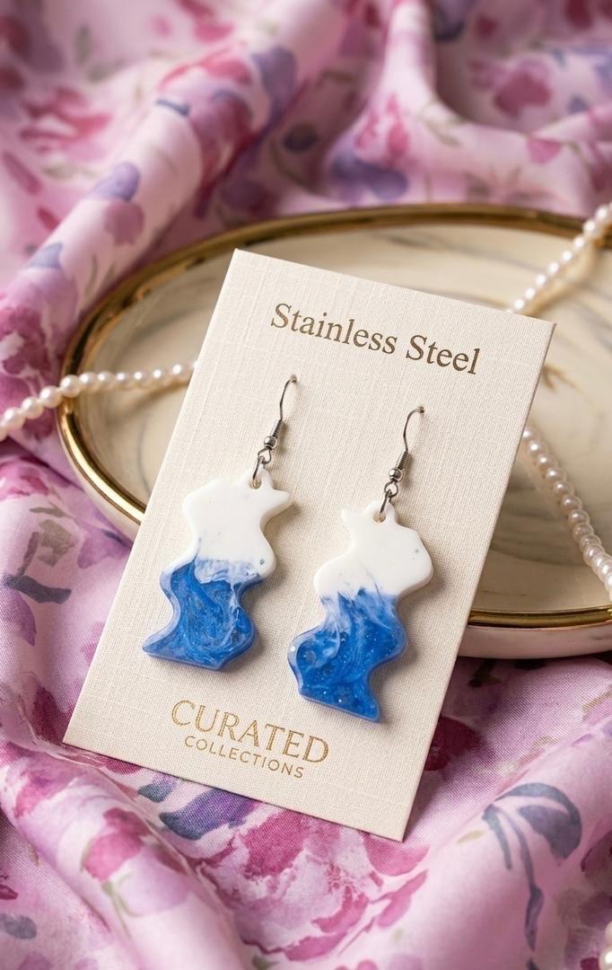 Handmade resin earring