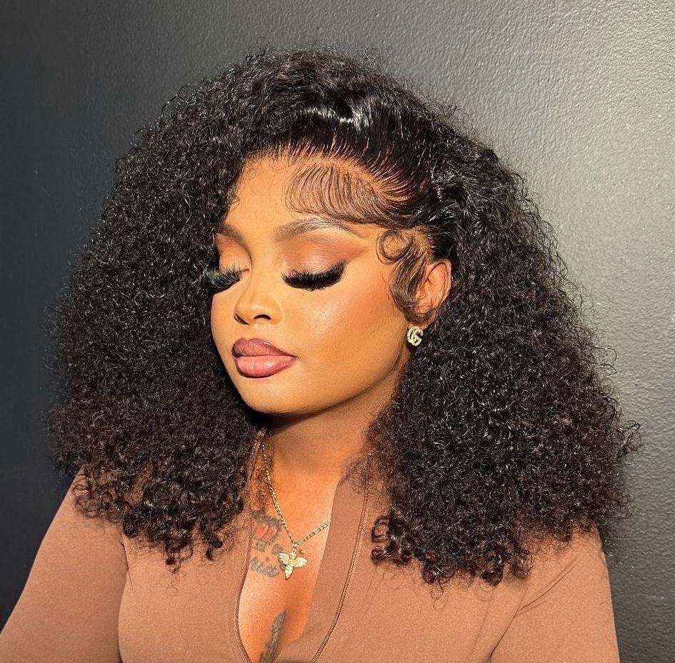 16” sdd  13*4 frontal  pixie curls unit
