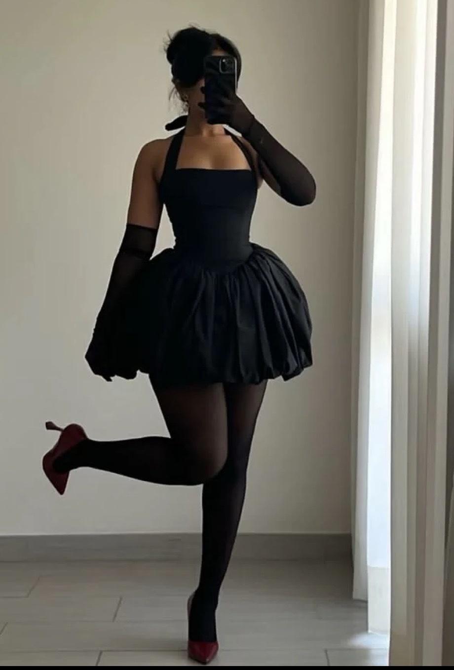 Black bubble dress