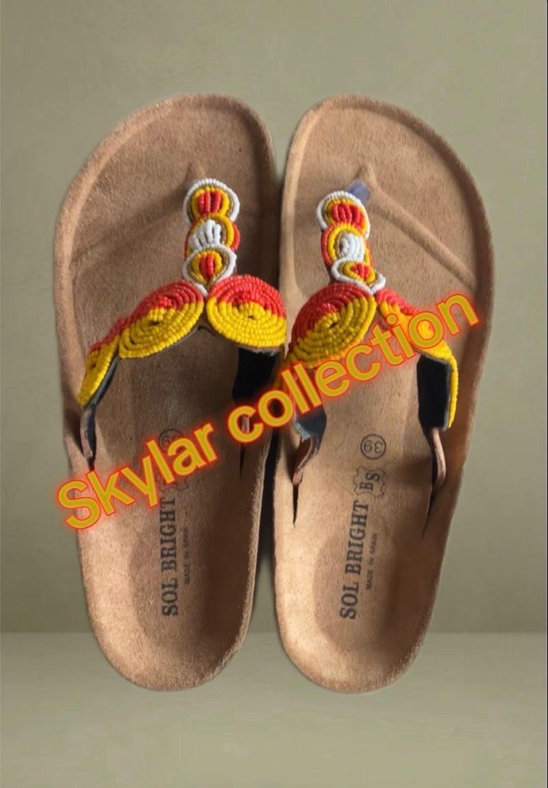 African-made ladies slippers