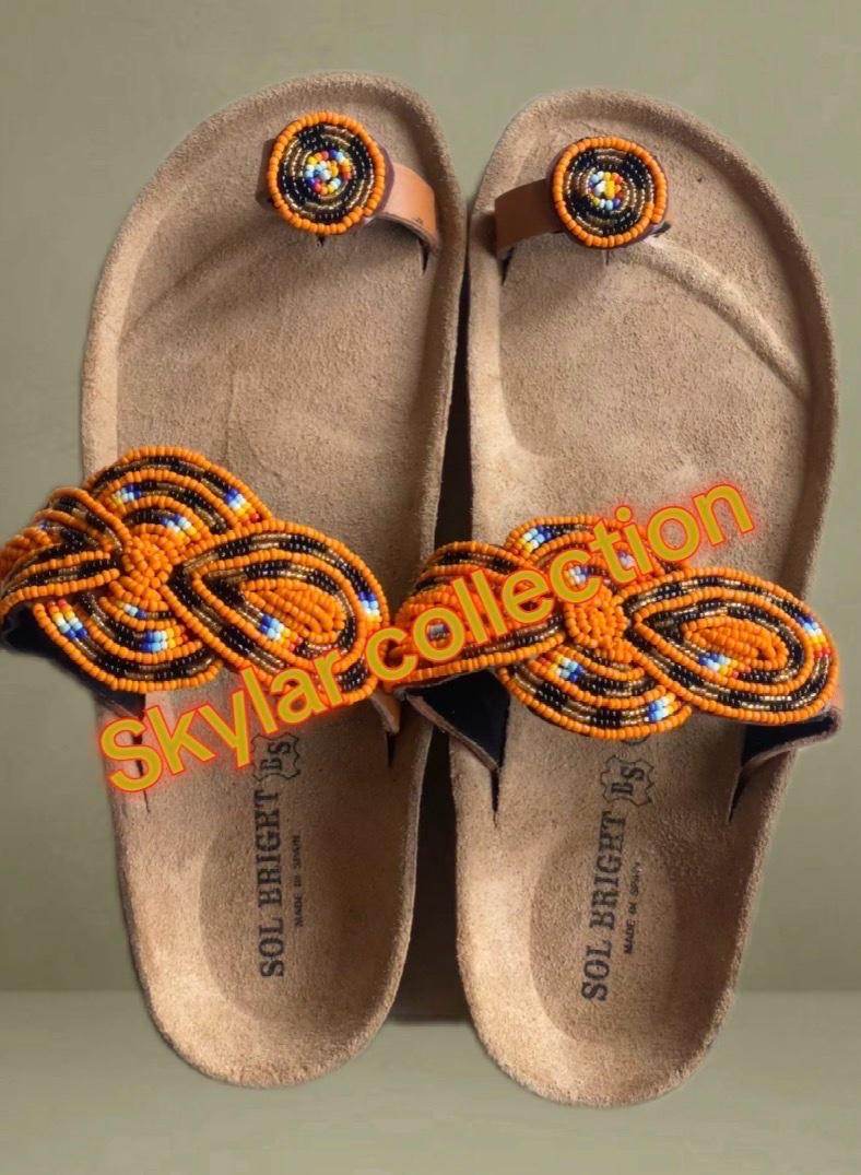 African-made ladies slippers