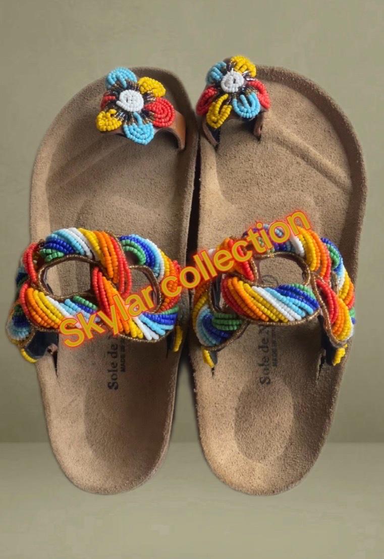 African handmade ladies slippers