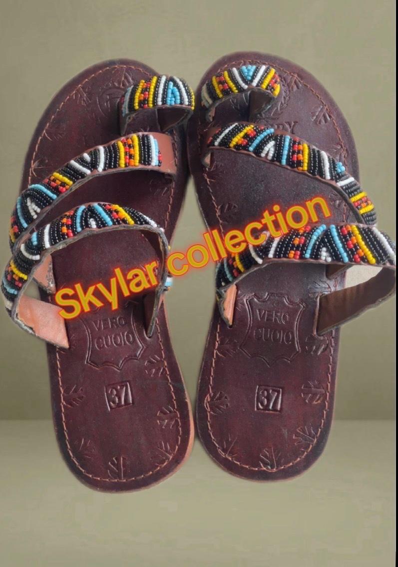 African handmade ladies slippers