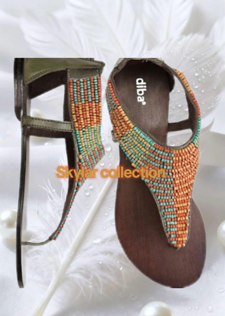 African handmade ladies' sandalsa