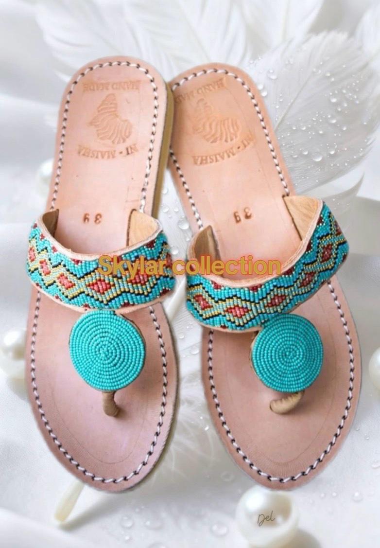African handmade ladies slippers