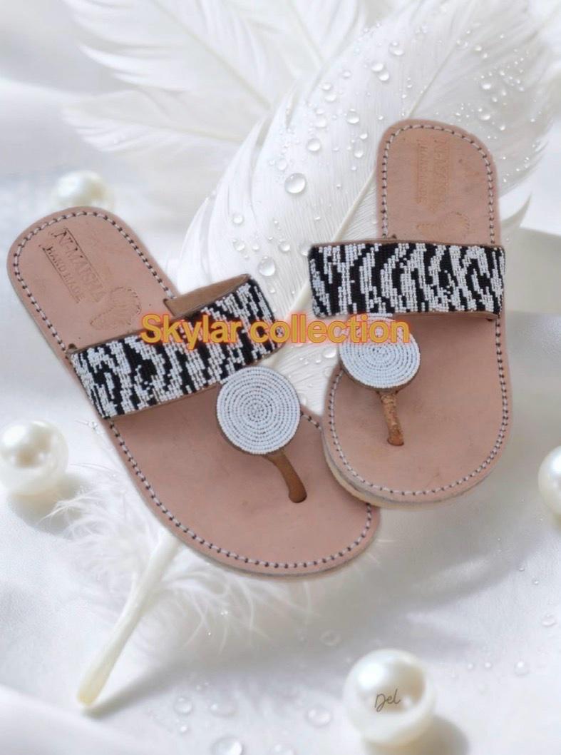 African handmade ladies slippers