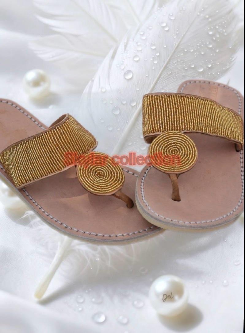 African handmade ladies slippers