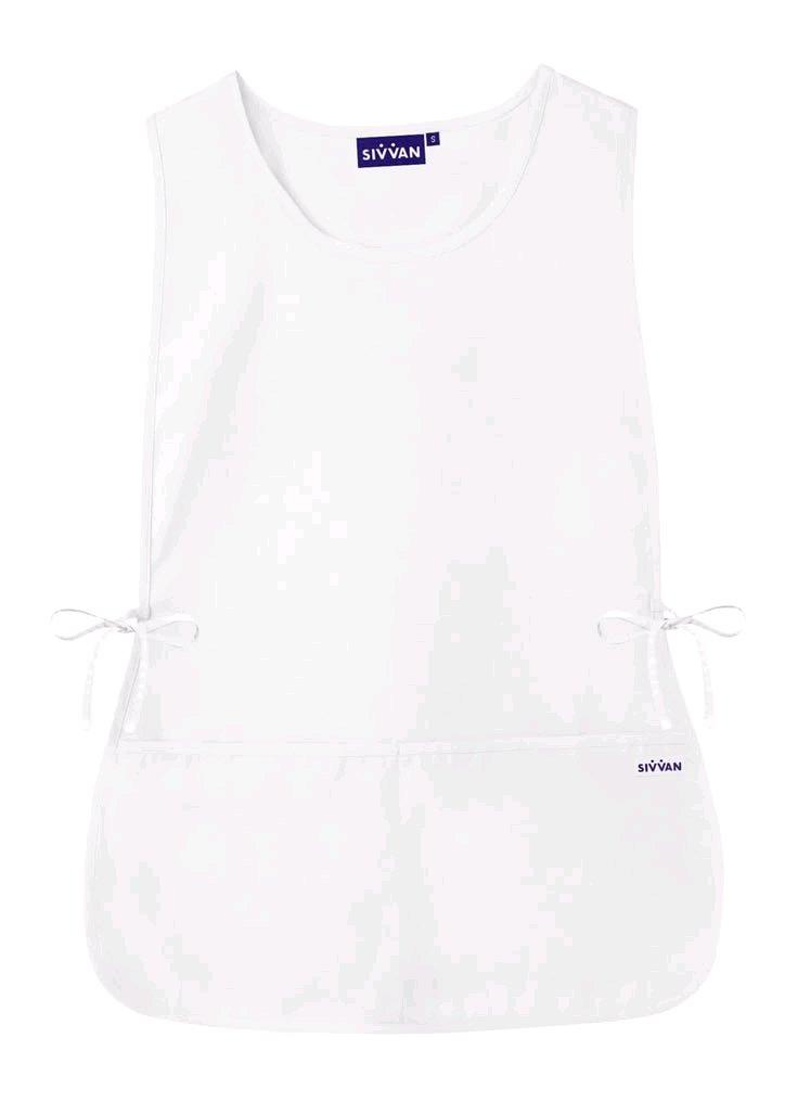 white front and back apron