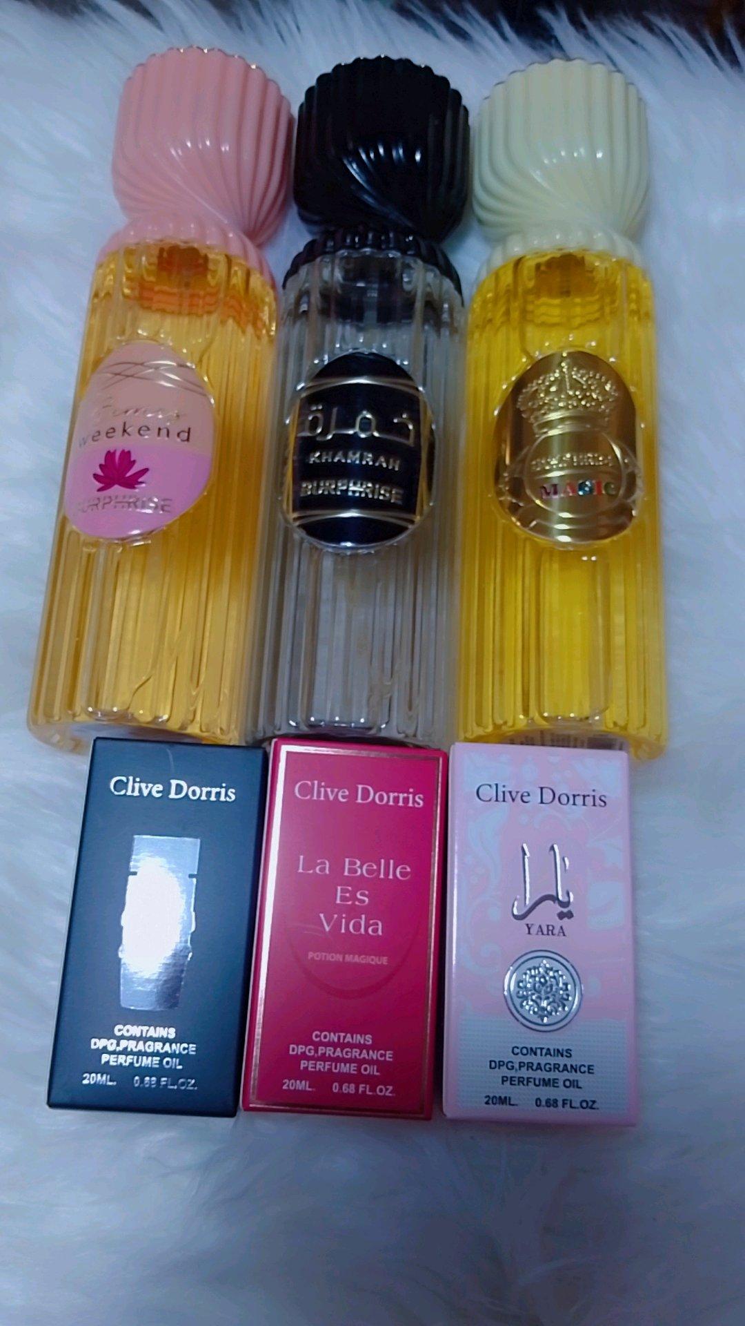 splashes and oil perfumes
